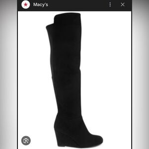 Lavish Black Over-the-Knee Stretch Boot